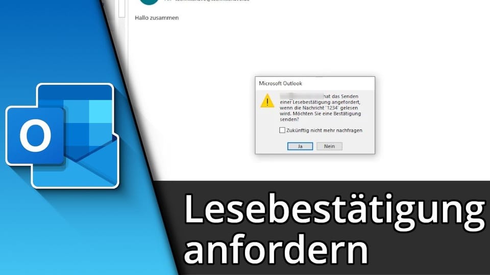 Outlook Lesebestätigung anfordern + Nachverfolgung | Tutorial: Vorschaubild zum YouTube-Tutorial von TechnikShavo