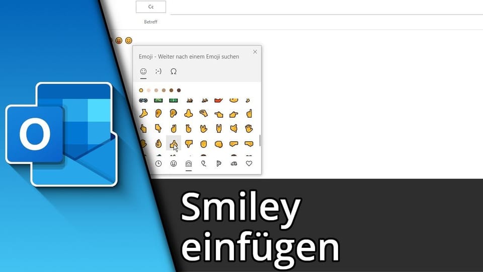 Outlook Smiley einfügen | Tutorial: Vorschaubild zum YouTube-Tutorial von TechnikShavo