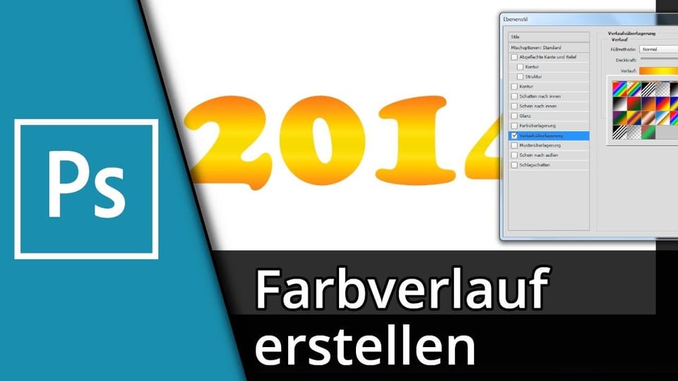 Photoshop Farbverlauf erstellen | Tutorial: Vorschaubild zum YouTube-Tutorial von TechnikShavo