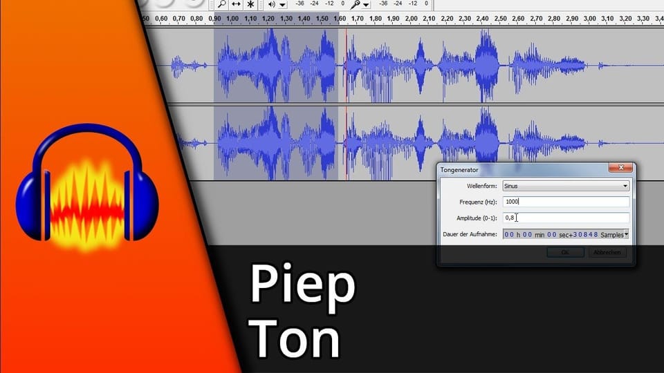 Piep Ton in Audacity erzeugen | Tutorial: Vorschaubild zum YouTube-Tutorial von TechnikShavo