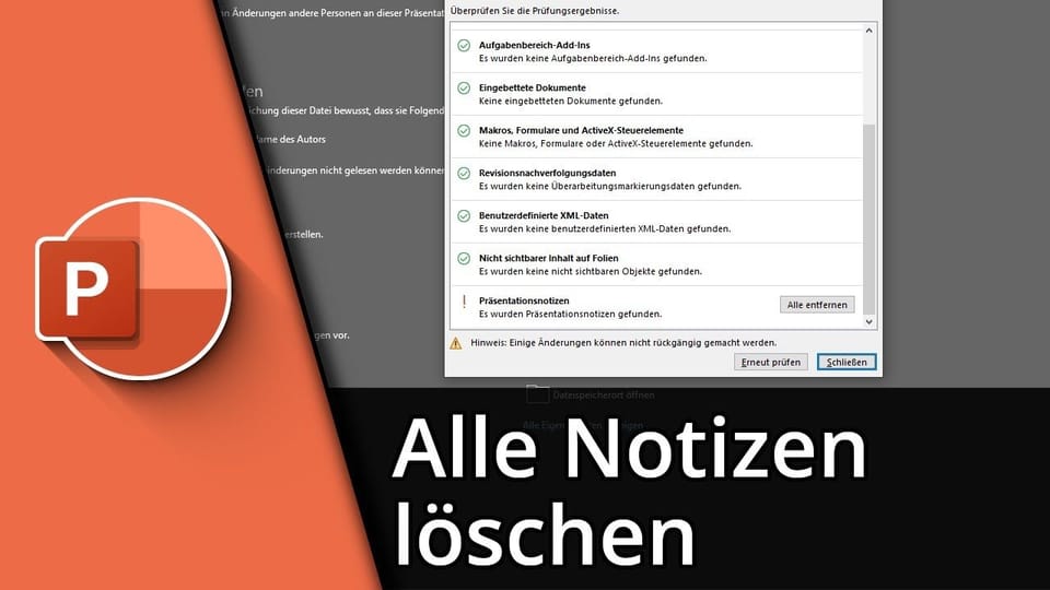 Powerpoint alle Notizen löschen: Vorschaubild zum YouTube-Tutorial von TechnikShavo