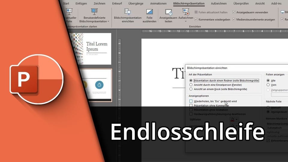 Powerpoint Endlosschleife | Tutorial: Vorschaubild zum YouTube-Tutorial von TechnikShavo