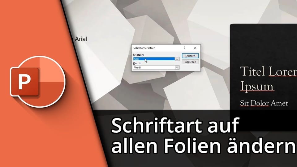 Powerpoint Schriftart auf allen Folien ändern | Tutorial: Vorschaubild zum YouTube-Tutorial von TechnikShavo