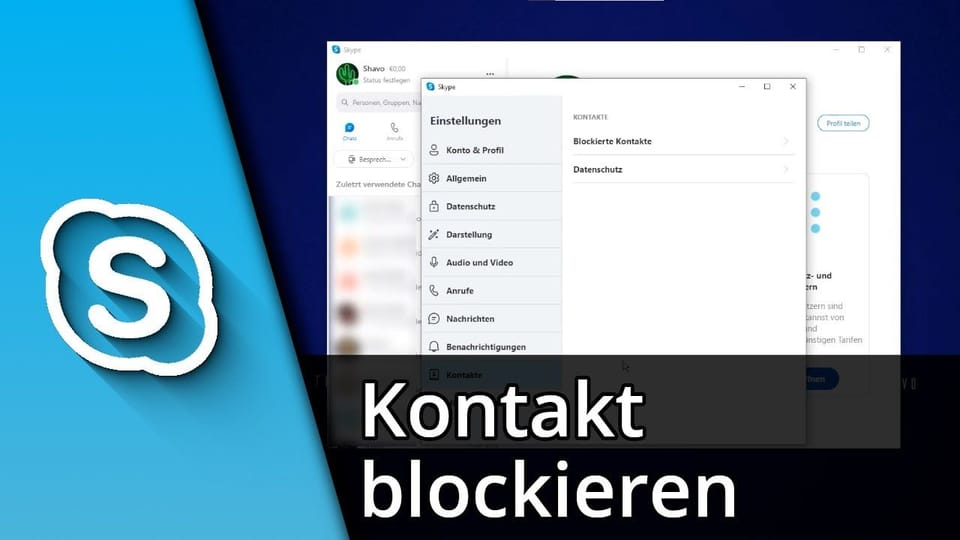 Skype Kontakt blockieren (& Blockierung rückgäng machen) | Tutorial: Vorschaubild zum YouTube-Tutorial von TechnikShavo