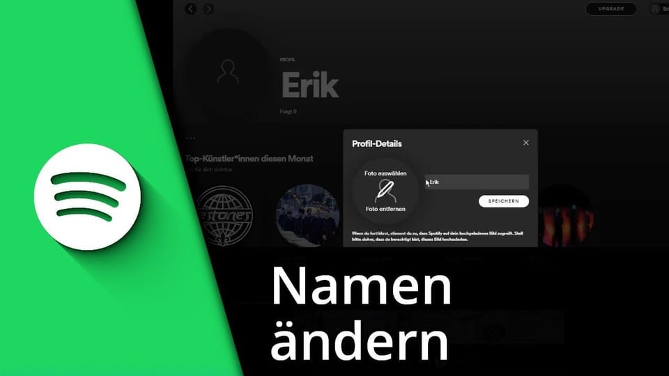Spotify Namen ändern | Tutorial: Vorschaubild zum YouTube-Tutorial von TechnikShavo