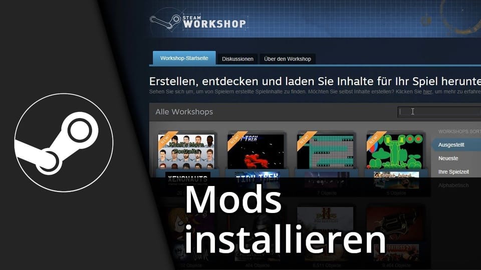 Steam Mods installieren / Steam Mods löschen | Tutorial: Vorschaubild zum YouTube-Tutorial von TechnikShavo
