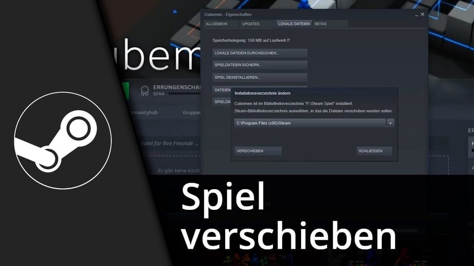 Steam Spiel verschieben (auf andere Festplatte) | Tutorial: Vorschaubild zum YouTube-Tutorial von TechnikShavo