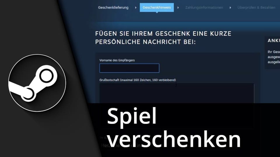 Steam Spiele verschenken / Steam Geschenk | Tutorial: Vorschaubild zum YouTube-Tutorial von TechnikShavo