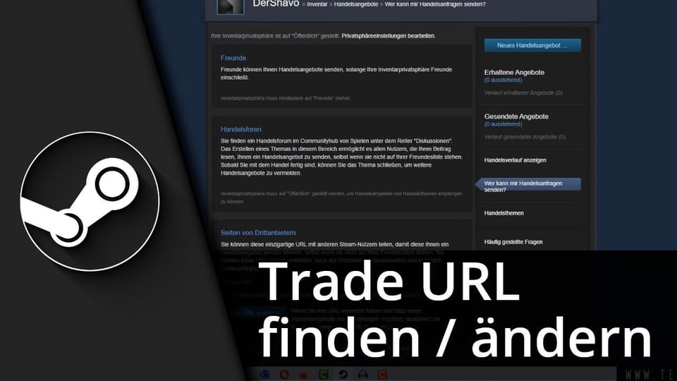Steam Trade URL finden & ändern | Tutorial: Vorschaubild zum YouTube-Tutorial von TechnikShavo