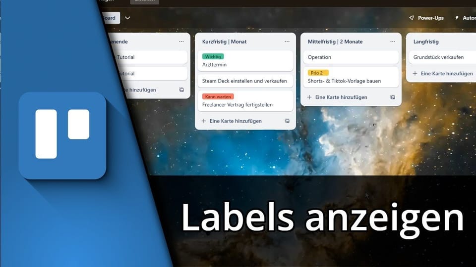 Trello Labels anzeigen: Vorschaubild zum YouTube-Tutorial von TechnikShavo