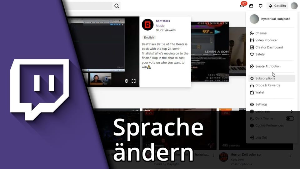 Twitch Sprache ändern | Tutorial: Vorschaubild zum YouTube-Tutorial von TechnikShavo