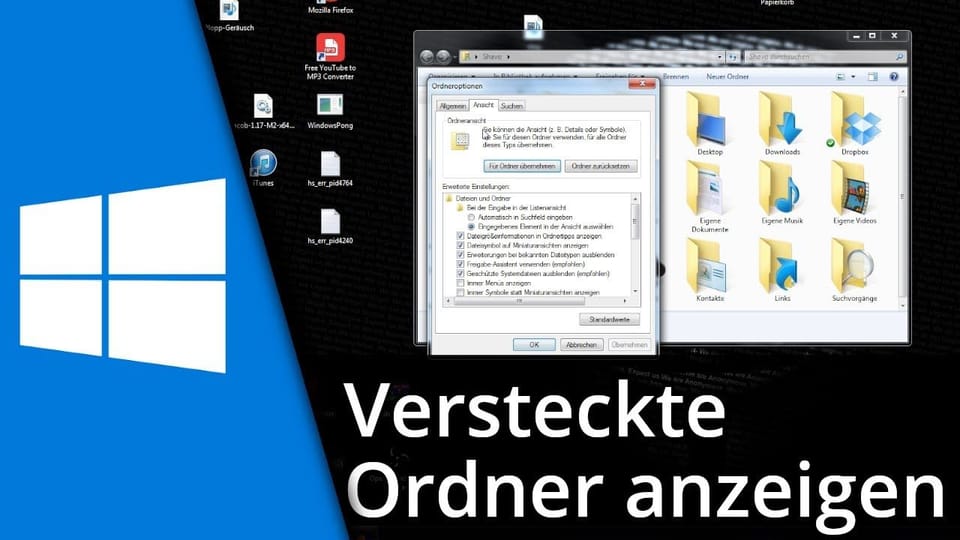 Versteckte Ordner anzeigen in Windows 7 | Tutorial: Vorschaubild zum YouTube-Tutorial von TechnikShavo