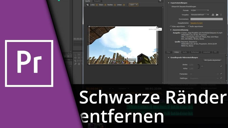 Video Ränder entfernen mit Adobe Premiere | Tutorial: Vorschaubild zum YouTube-Tutorial von TechnikShavo