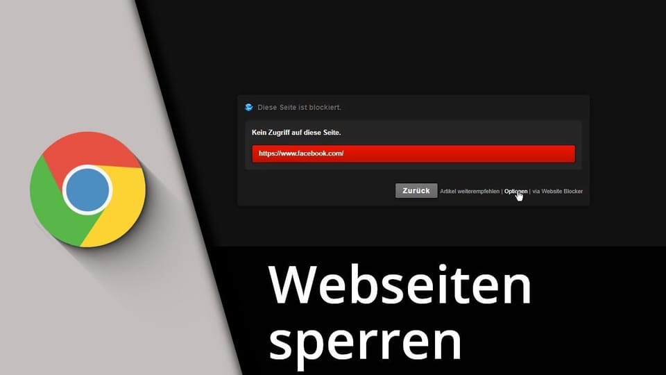 Webseiten sperren in Chrome | Tutorial: Vorschaubild zum YouTube-Tutorial von TechnikShavo