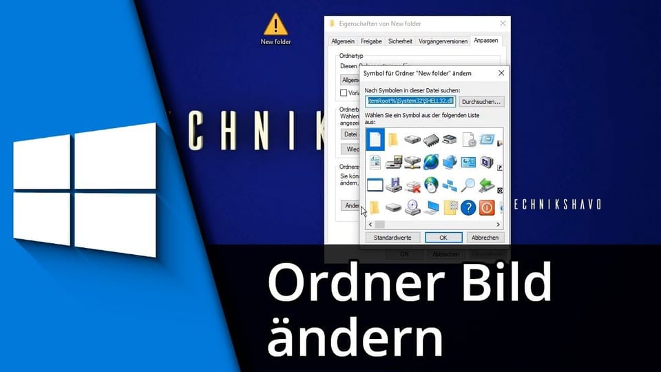 Windows 10 Ordner Bild ändern | Tutorial: Vorschaubild zum YouTube-Tutorial von TechnikShavo