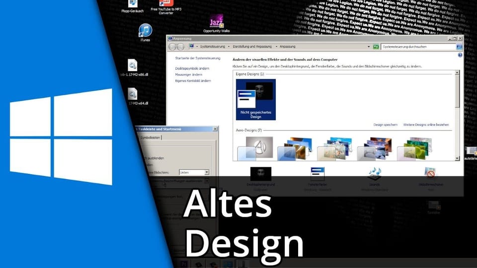 Windows 7 altes Design einschalten | Tutorial: Vorschaubild zum YouTube-Tutorial von TechnikShavo