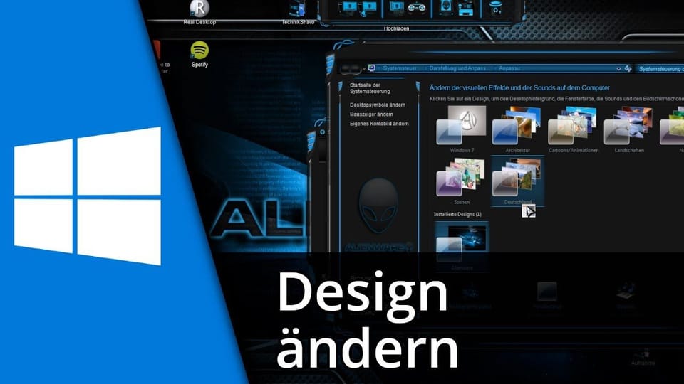Windows 7 Design ändern mit Skinpacks | Tutorial: Vorschaubild zum YouTube-Tutorial von TechnikShavo