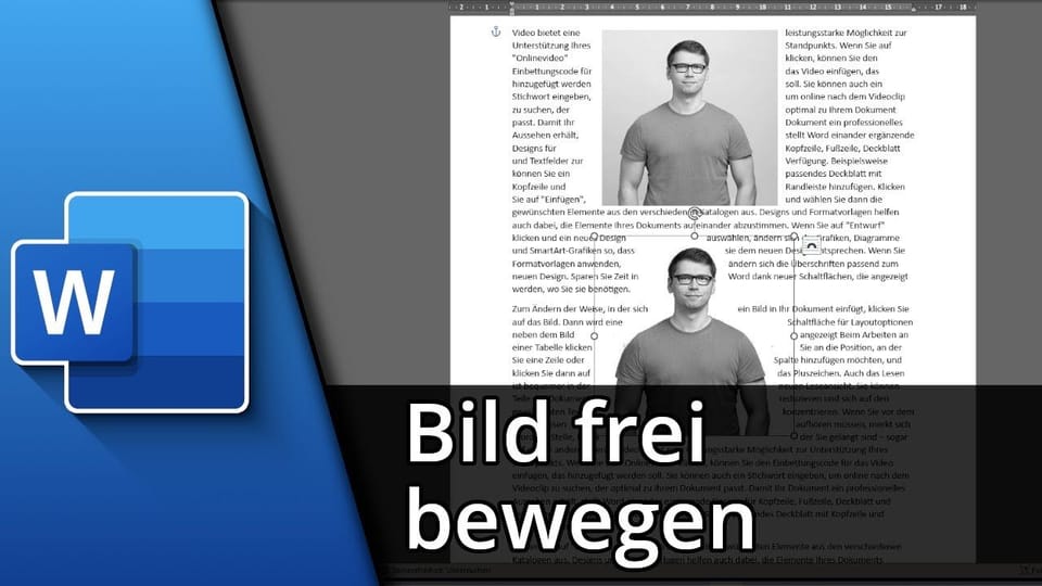 Word Bild frei bewegen: Vorschaubild zum YouTube-Tutorial von TechnikShavo