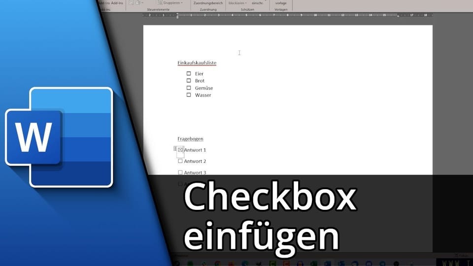Word Checkbox einfügen (für analoges & digitales Ankreuzen): Vorschaubild zum YouTube-Tutorial von TechnikShavo
