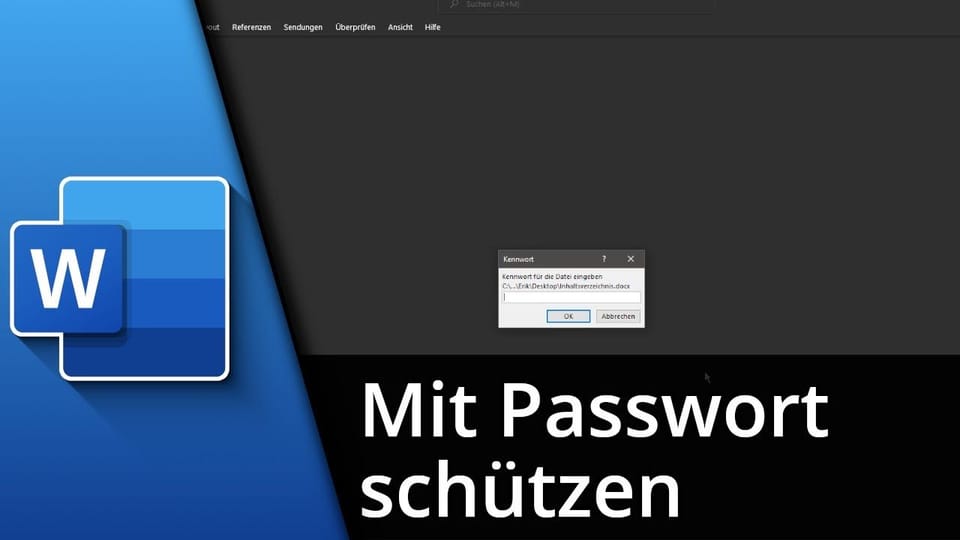 Word Dokument Passwort schützen (& entfernen) | Tutorial: Vorschaubild zum YouTube-Tutorial von TechnikShavo