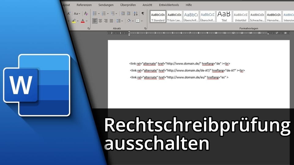 Word Rechtschreibprüfung ausschalten / einschalten | Tutorial: Vorschaubild zum YouTube-Tutorial von TechnikShavo