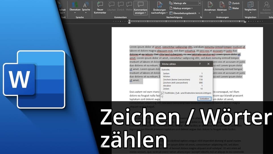 Word Zeichen zählen / Word Wörter zählen | Tutorial: Vorschaubild zum YouTube-Tutorial von TechnikShavo