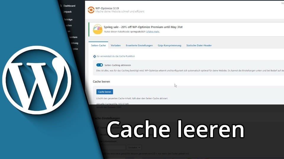 WordPress Cache leeren / WordPress Cache löschen | Tutorial: Vorschaubild zum YouTube-Tutorial von TechnikShavo