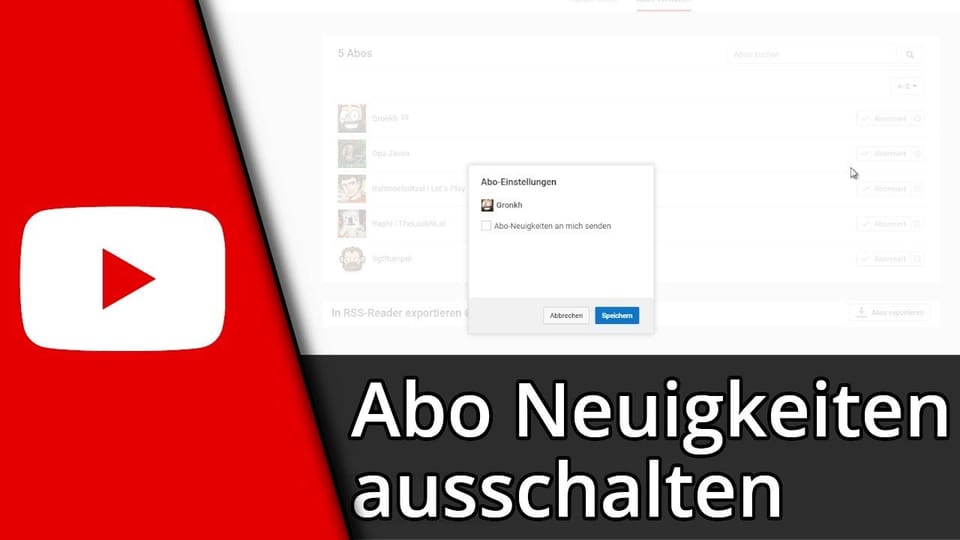 Youtube Abo Neuigkeiten ausschalten / 2016 | Tutorial: Vorschaubild zum YouTube-Tutorial von TechnikShavo