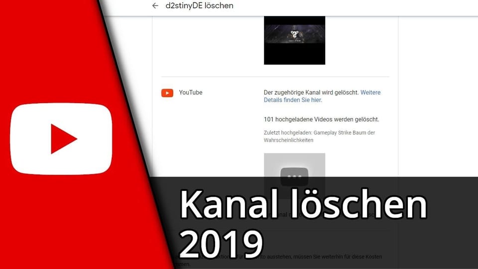 Youtube Kanal löschen in 2019 | Tutorial: Vorschaubild zum YouTube-Tutorial von TechnikShavo