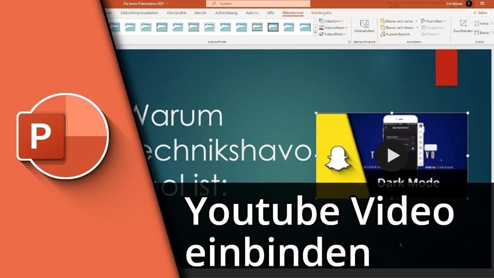 Youtube Video in Powerpoint einfügen | Tutorial: Vorschaubild zum YouTube-Tutorial von TechnikShavo
