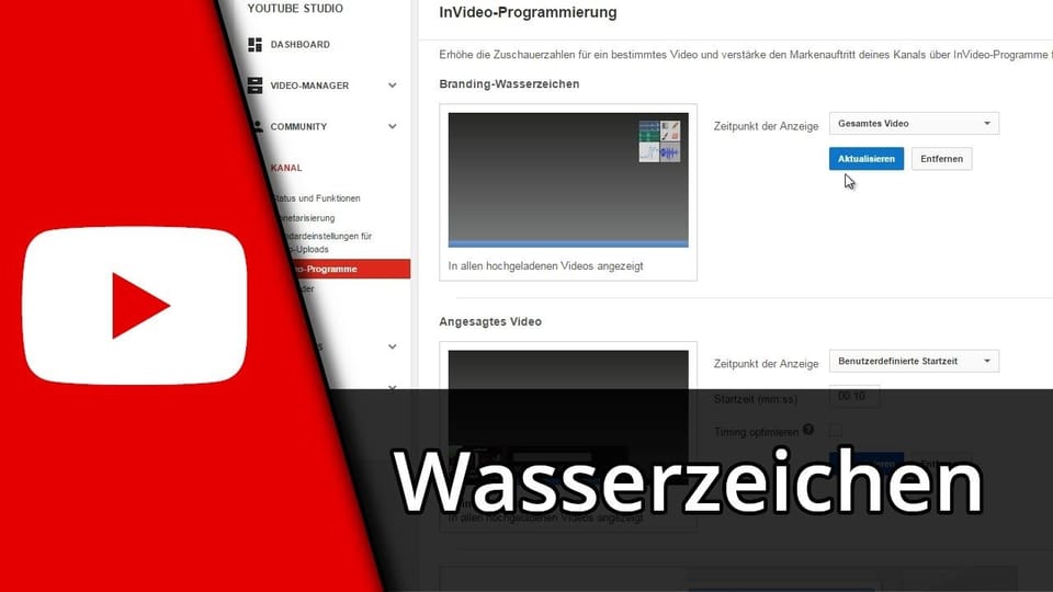 Youtube Wasserzeichen / Kanal Logo im Video einblenden | Tutorial: Vorschaubild zum YouTube-Tutorial von TechnikShavo