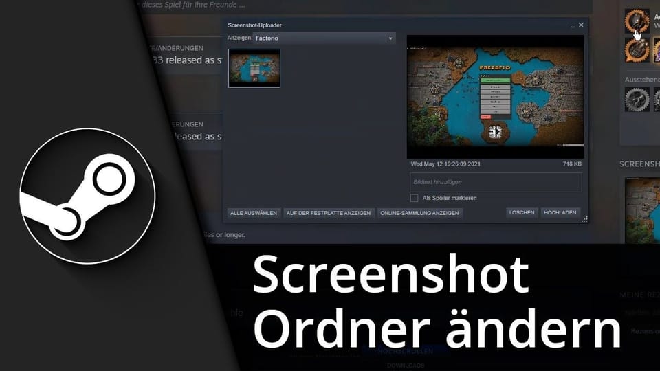 Steam Screenshot machen / Screenshot Taste ändern | Tutorial: Vorschaubild zum YouTube-Tutorial von TechnikShavo