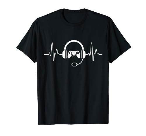 Gamer Frequenz Herzfrequenz EKG Design T-Shirt