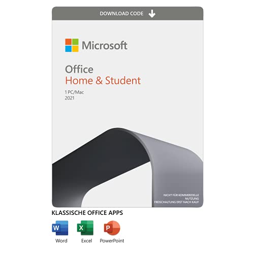 Microsoft Office 2021 | Home & Student | 1 Gerät | 1 Benutzer | PC/Mac |...