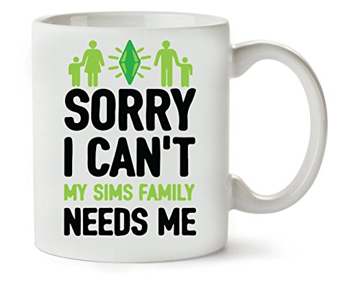 C+P Sorry I Can't My Sims Family Needs Funny Klassische Teetasse Kaffeetasse