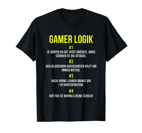 Video Game Jungs Zocker Controller Computer Gamer Logik T-Shirt