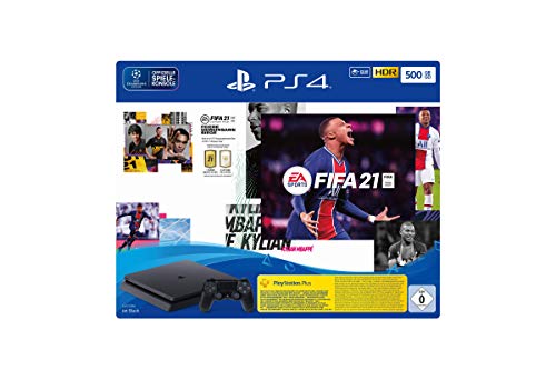 PlayStation 4 Slim Konsole - 500 GB Jet Black mit EA Sports FIFA 21 PS 4 (inkl....