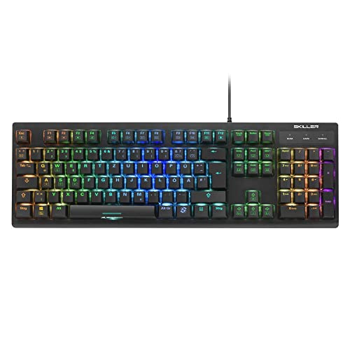 Sharkoon, USB, Skiller SGK30 Red, Mechanische Gaming Tastatur (mit RGB...