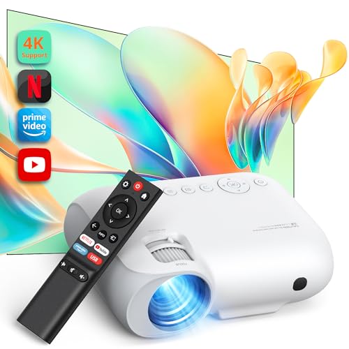 【Eingebaut Netflix/YouTube】 Beamer WiFi Bluetooth - Native 1080P 15000 Lumen...