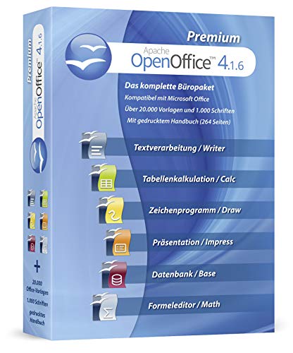 Open Office Premium 2021 Home Student Professional - Inkl. gedrucktes Handbuch,...