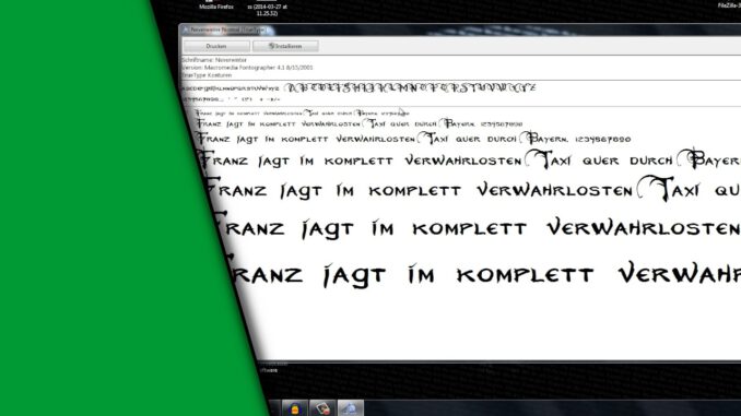 Schriftart installieren