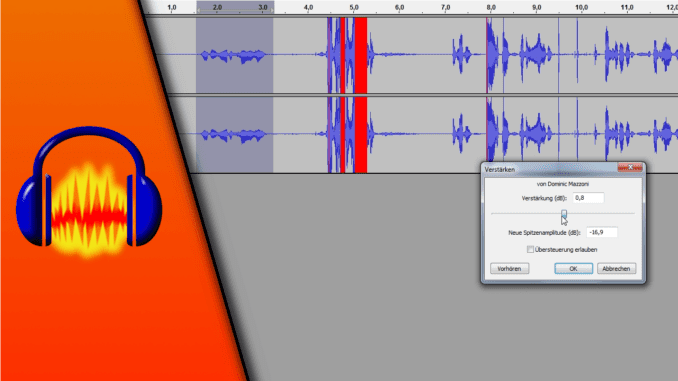 Audacity Lautstärke anpassen