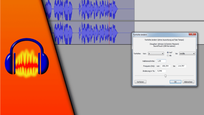 Audacity Tonhöhe ändern