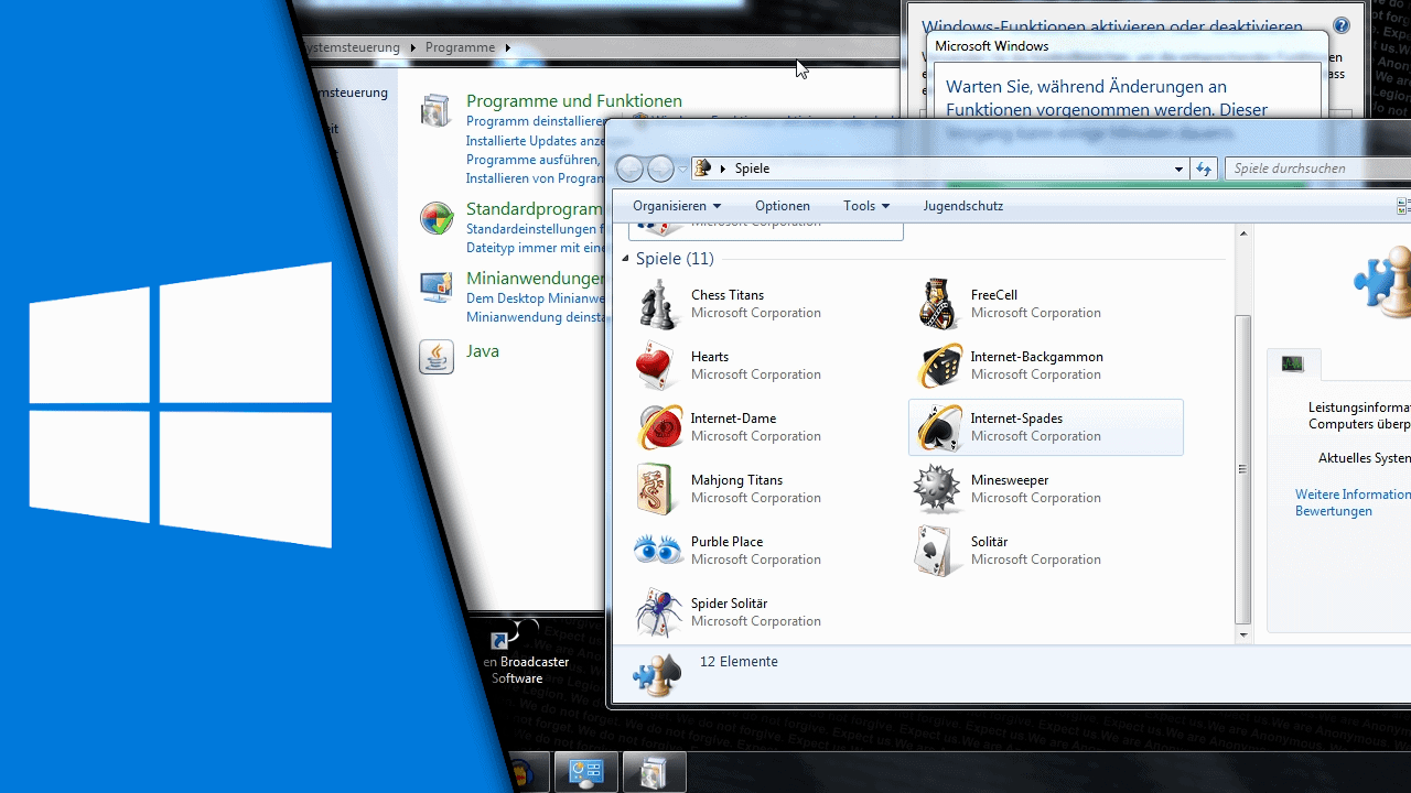 Windows 7 Spiele desintallieren