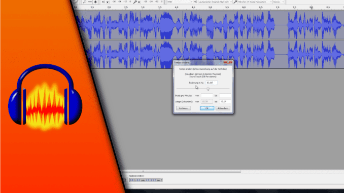 Audacity Geschwindigkeit ändern