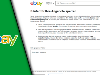 Ebay Käufer sperren