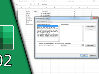 Excel lernen 02