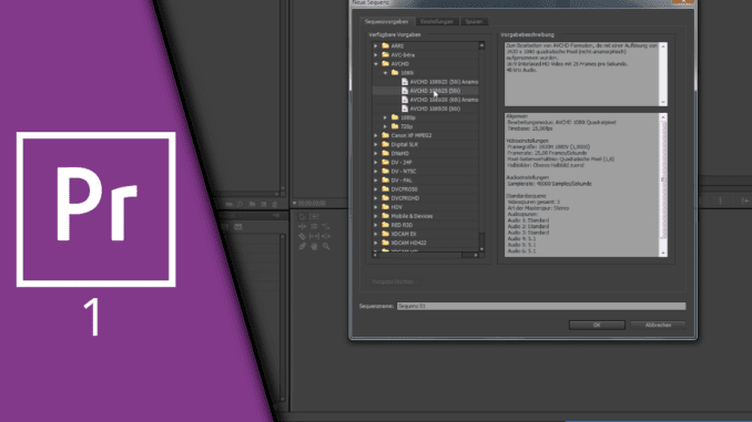 Premiere Pro Sequenz