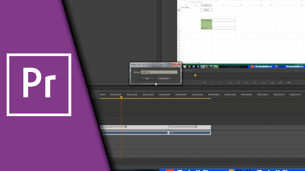 Adobe Premiere Clips zusammenfügen / gruppieren Tutorial