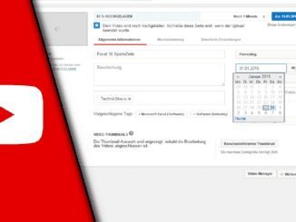 Youtube Video Veröffentlichung planen 2016